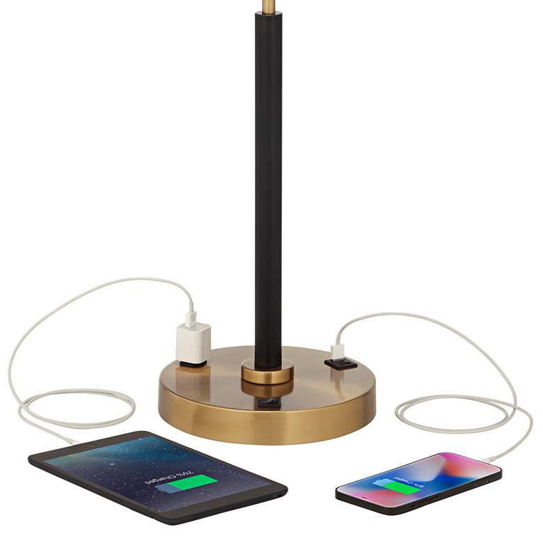 Image 4 Possini Euro Carlyle 30 1/2" High USB and Outlet Modern Desk Lamp more views