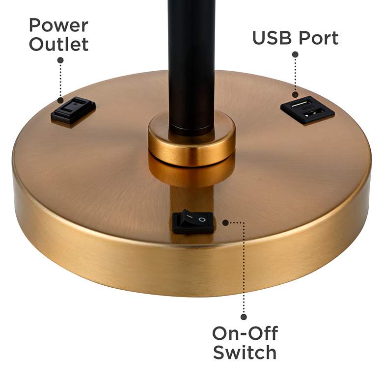 Image 5 Possini Euro Carlyle 30 1/2 inch High USB and Outlet Modern Desk Lamp more views