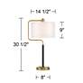 Possini Euro Carlyle 30 1/2" High USB and Outlet Modern Desk Lamp