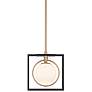 4_Possini Euro Carlyn 10 1/2" Wide Black and Gold Mini Pendant