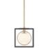 Possini Euro Carlyn 10 1/2" Wide Black and Gold Mini Pendant