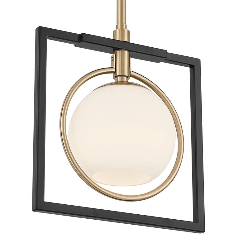Image 5 Possini Euro Carlyn 10 1/2" Wide Black and Gold Mini Pendant more views