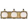 Possini Euro Carlyn 26" Gold and Black Modern Luxe 3-Light Bath Light