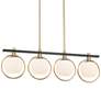 Watch A Video About the Possini Euro Carlyn Brass and Black 4 Light Island Pendant