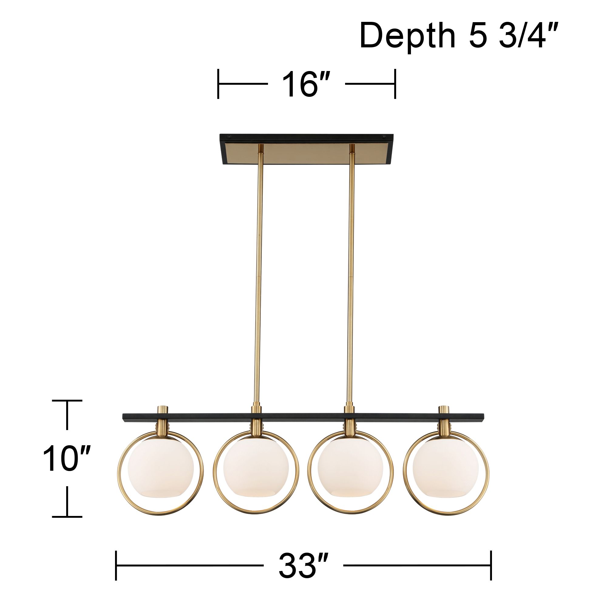 Watch A Video About the Possini Euro Carlyn Brass and Black 4 Light Island Pendant