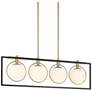 4_Possini Euro Carlyn 37 1/2" Wide Black and Gold 4-Light Island Pendant