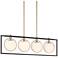 Possini Euro Carlyn 37 1/2" Wide Black and Gold 4-Light Island Pendant