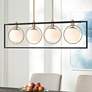 3_Possini Euro Carlyn 37 1/2" Wide Black and Gold 4-Light Island Pendant