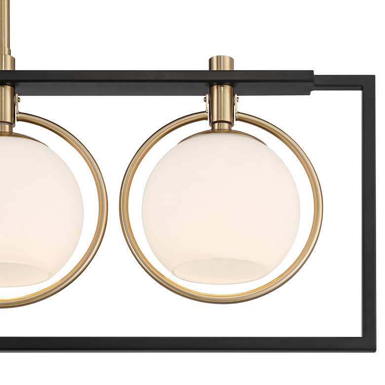 Image 4 Possini Euro Carlyn 37 1/2" Wide Black and Gold 4-Light Island Pendant more views