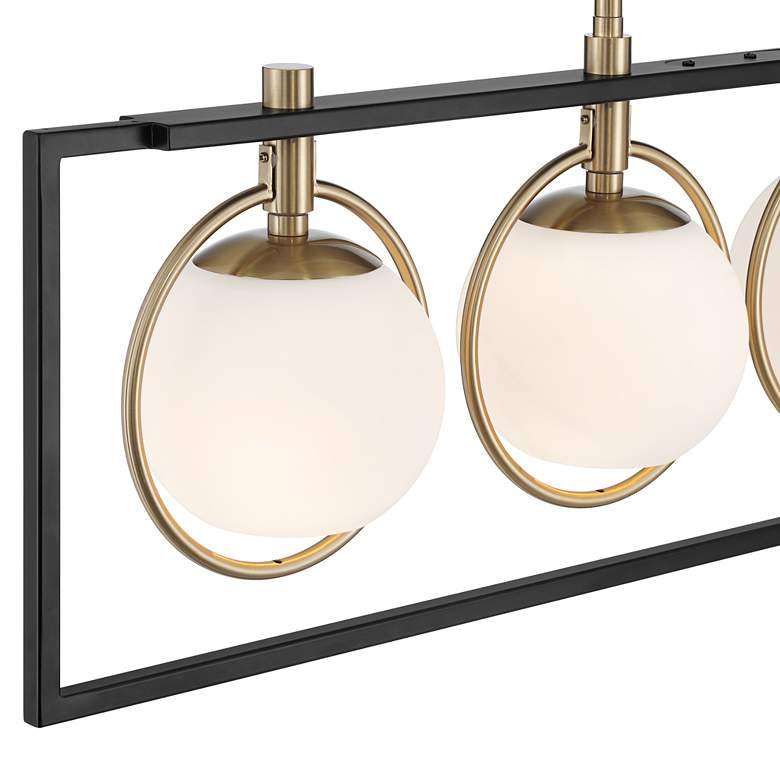 Image 5 Possini Euro Carlyn 37 1/2" Wide Black and Gold 4-Light Island Pendant more views