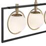 6_Possini Euro Carlyn 37 1/2" Wide Black and Gold 4-Light Island Pendant more views