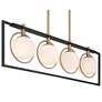 7_Possini Euro Carlyn 37 1/2" Wide Black and Gold 4-Light Island Pendant more views
