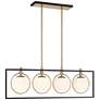 Watch A Video About the Possini Euro Carlyn Black and Gold 4 Light Island Pendant