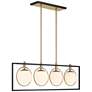 Watch A Video About the Possini Euro Carlyn Black and Gold 4 Light Island Pendant