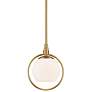 Possini Euro Carlyn 8 3/4" Wide Gold and Glass Orb Mini Pendant Light in scene