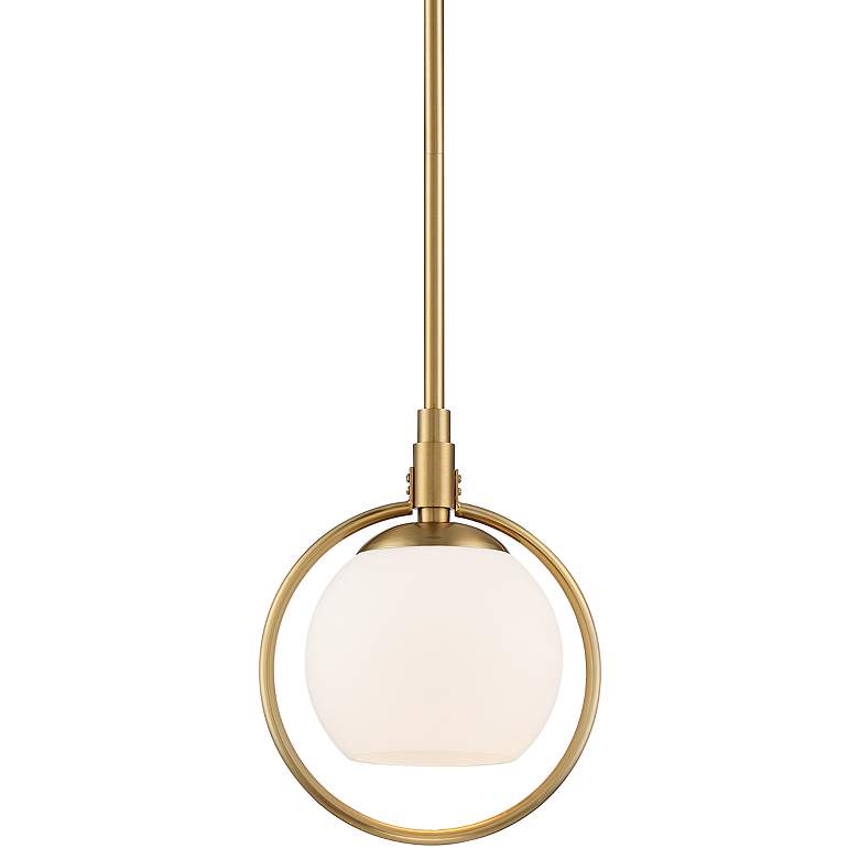 Image 3 Possini Euro Carlyn 8 3/4" Wide Gold and Glass Orb Mini Pendant Light