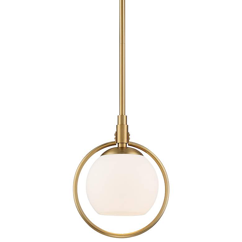 Image 3 Possini Euro Carlyn 8 3/4 inch Wide Gold and Glass Orb Mini Pendant Light