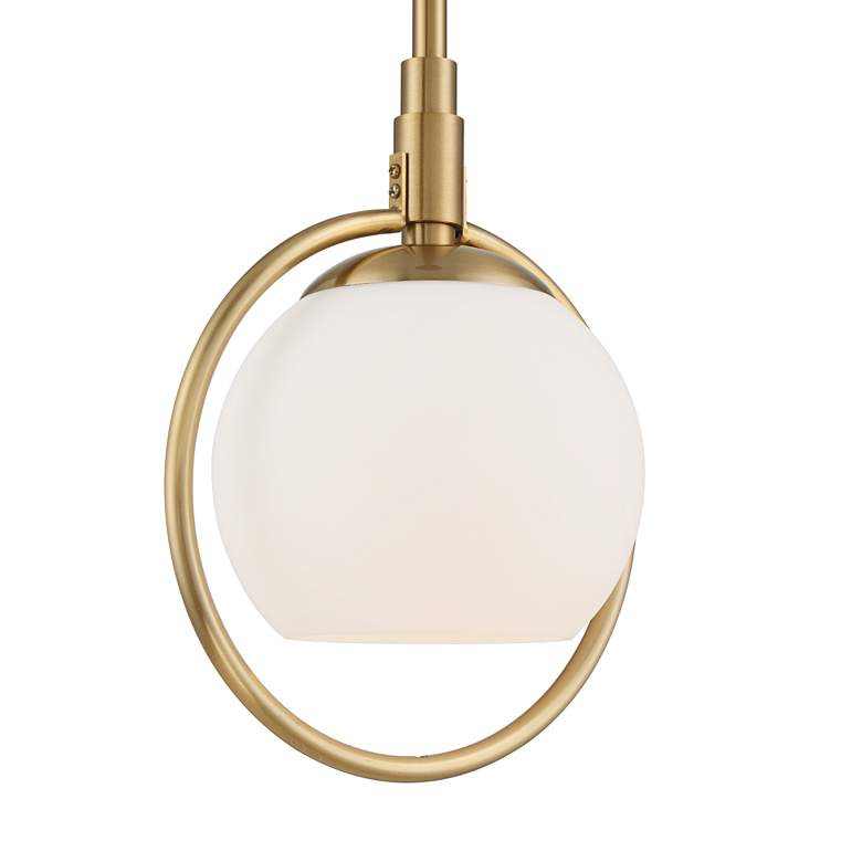 Possini Euro Carlyn 8 3/4 inch Wide Gold and Glass Orb Mini Pendant Light more views