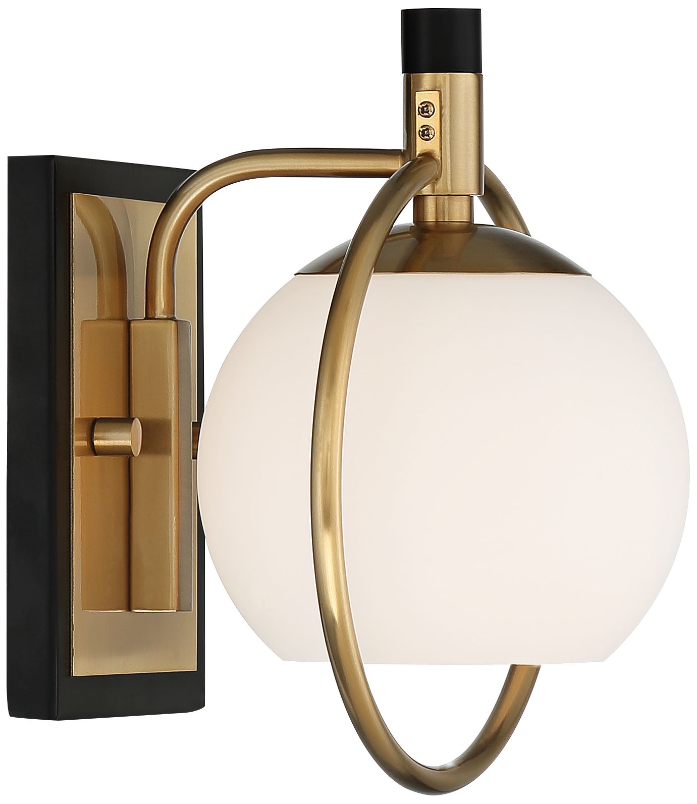 Watch A Video About the Possini Euro Carlyn Antique Brass and Black Wall Sconce