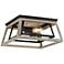 Possini Euro Carrabelle 14"W Wood and Black Ceiling Light