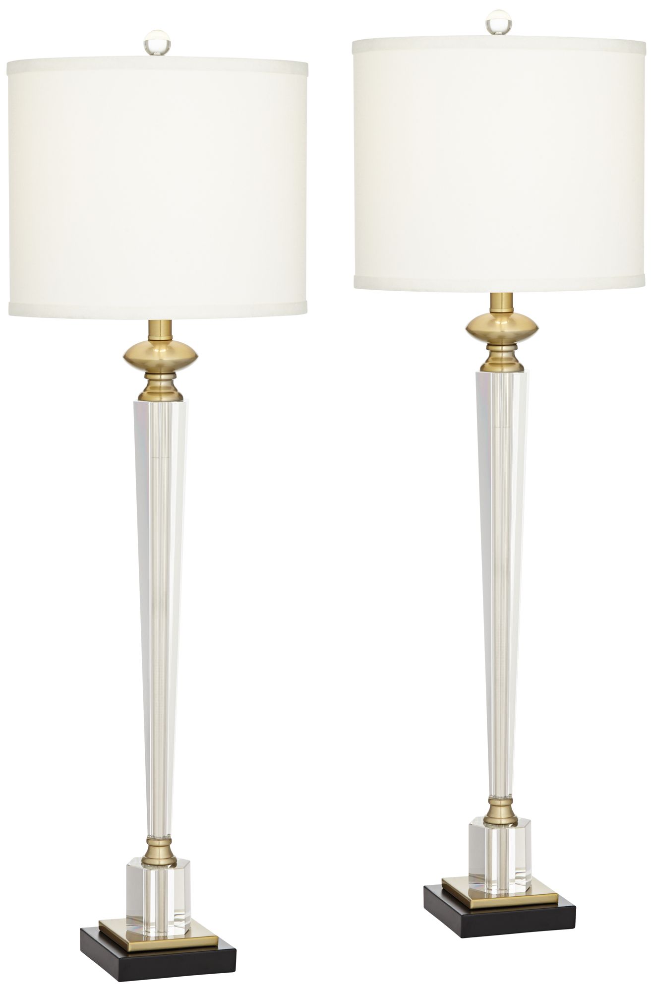 Image 2 Possini Euro Carrillo 38 1/2" Crystal Table Lamp Set of 2