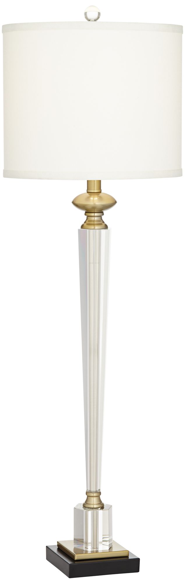 Image 2 Possini Euro Carrillo Column 38 1/2" Gold Crystal Buffet Lamp