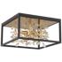 Possini Euro Carrine 14 1/4" Wide Black Gold Flushmount Ceiling Light