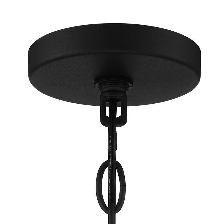 Image 5 Possini Euro Carrine 15 1/4 inch Black and Crystal 4-Light Pendant Light more views