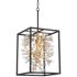 Possini Euro Carrine 15 1/4" Wide Black and Gold 4-Light Pendant Light