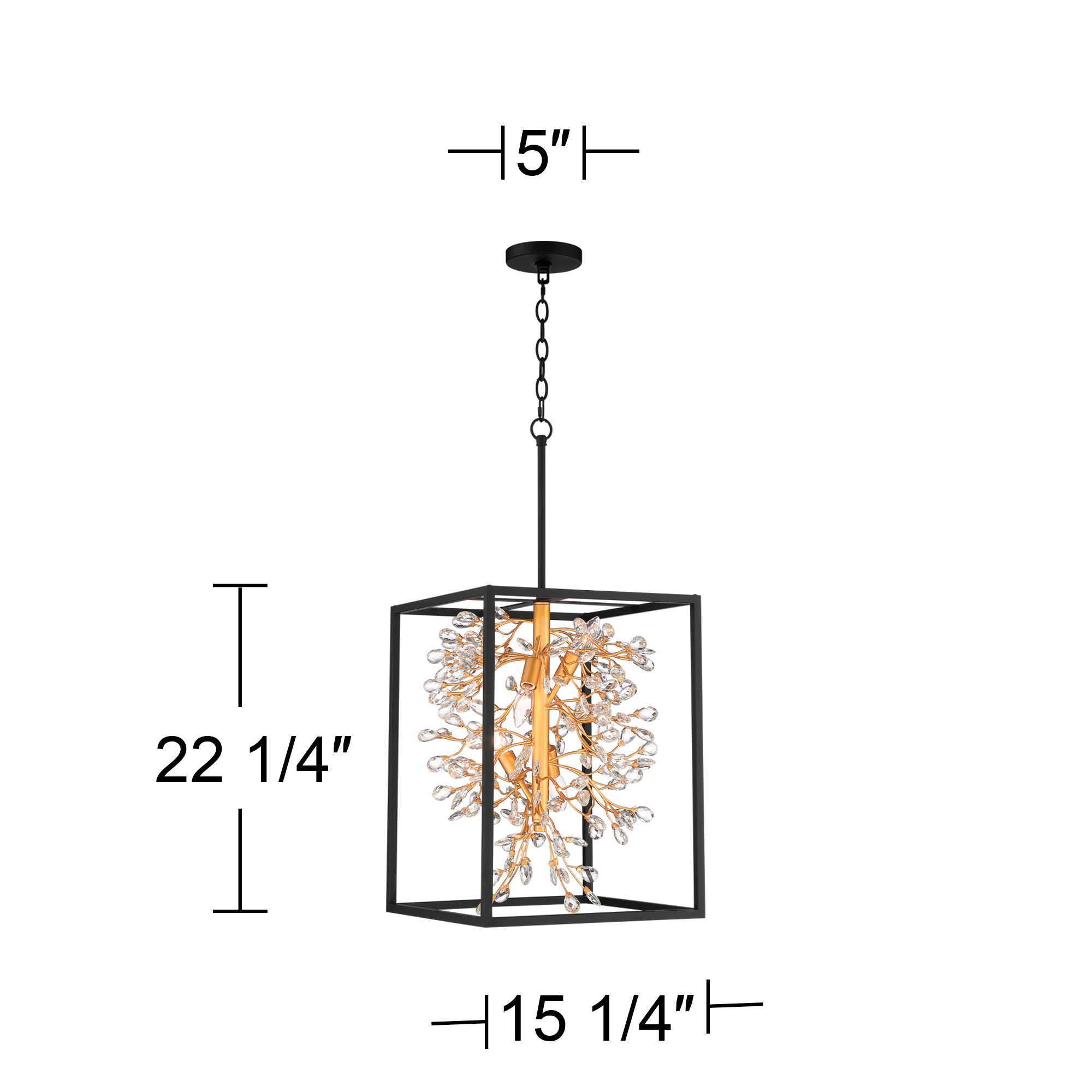 Watch A Video About the Possini Euro Carrine Black and Gold 4 Light Pendant Light