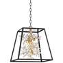 4_Possini Euro Carrine 15 3/4" Wide Black and Gold 5-Light LED Pendant