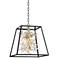Possini Euro Carrine 15 3/4" Wide Black and Gold 5-Light LED Pendant