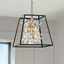 3_Possini Euro Carrine 15 3/4" Wide Black and Gold 5-Light LED Pendant