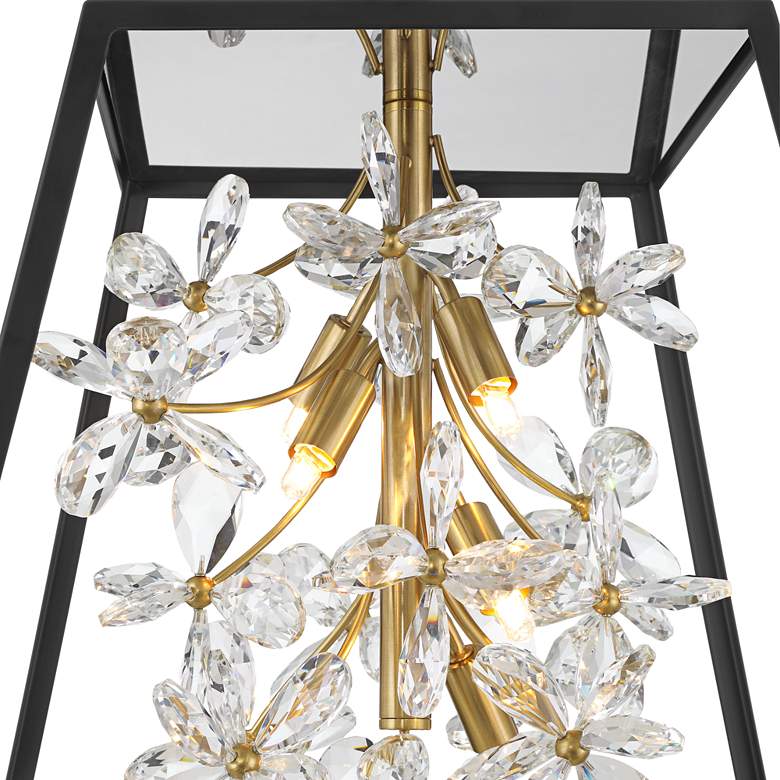Image 5 Possini Euro Carrine 15 3/4" Wide Black and Gold 5-Light LED Pendant more views