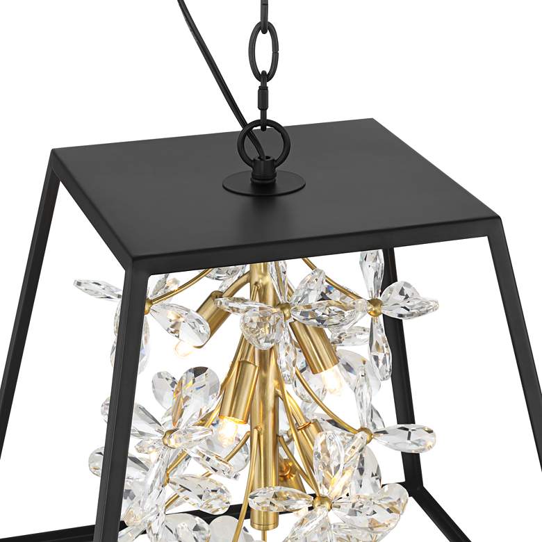 Image 6 Possini Euro Carrine 15 3/4" Wide Black and Gold 5-Light LED Pendant more views