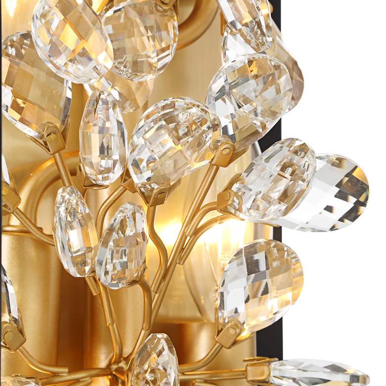Image 4 Possini Euro Carrine 16"H Black and Gold Plated 4-Light Wall Sconce more views