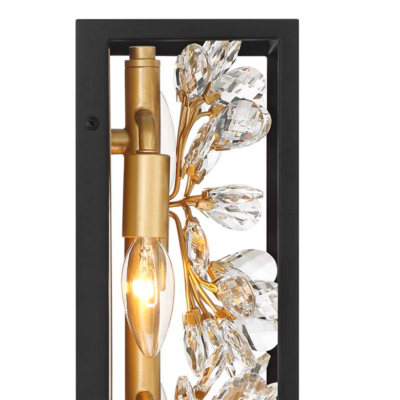 Image 5 Possini Euro Carrine 16"H Black and Gold Plated 4-Light Wall Sconce more views