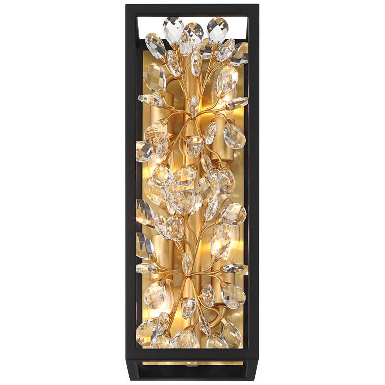 Image 6 Possini Euro Carrine 16"H Black and Gold Plated 4-Light Wall Sconce more views