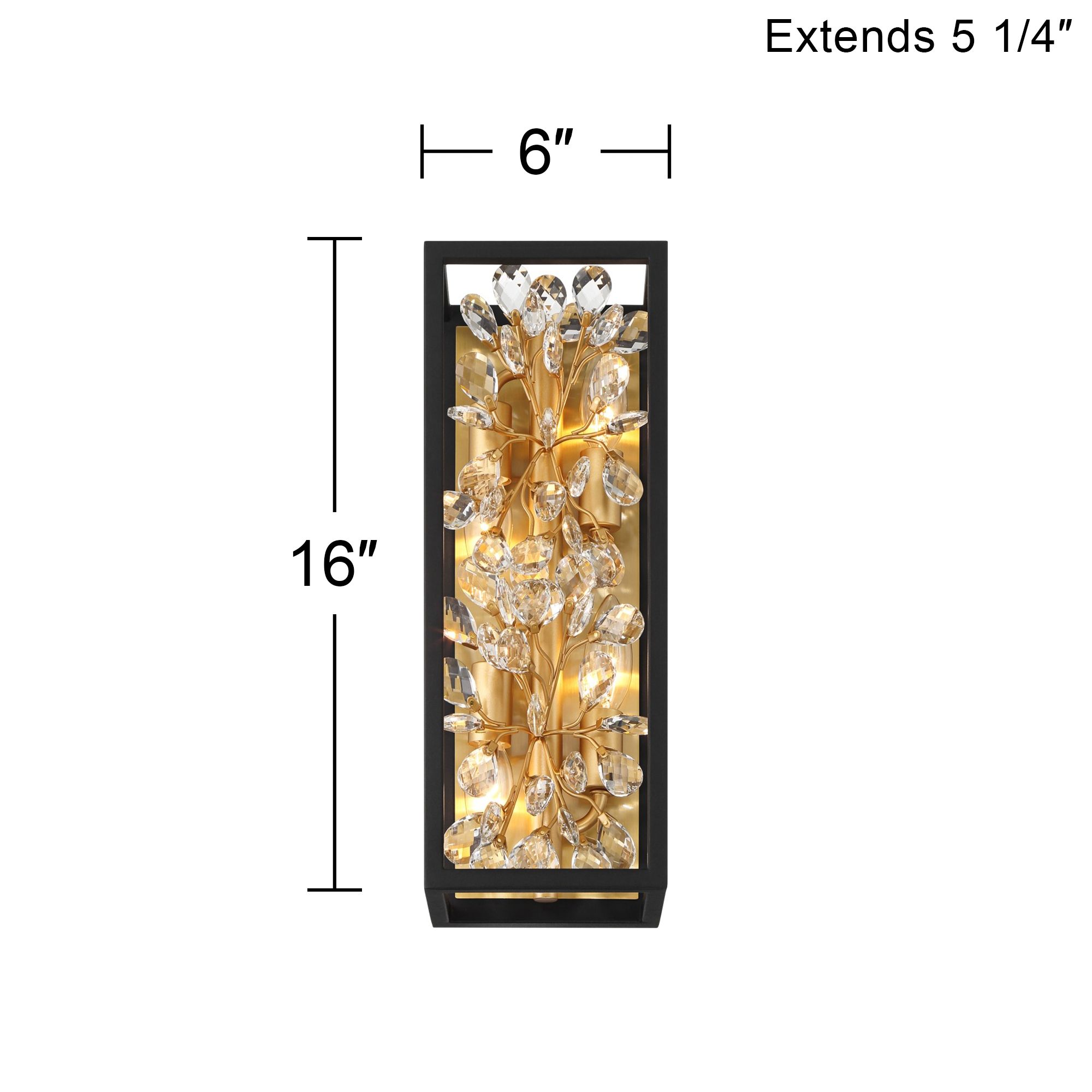 Watch A Video About the Possini Euro Carrine Black and Gold Plated 4 Light Wall Sconce
