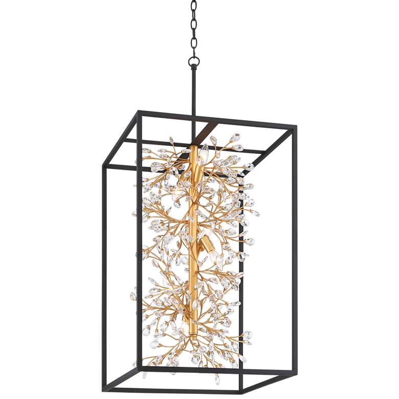 Image 3 Possini Euro Carrine 20" Wide Modern Black and Gold 6-Light Pendant