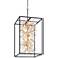 Possini Euro Carrine 20" Wide Modern Black and Gold 6-Light Pendant