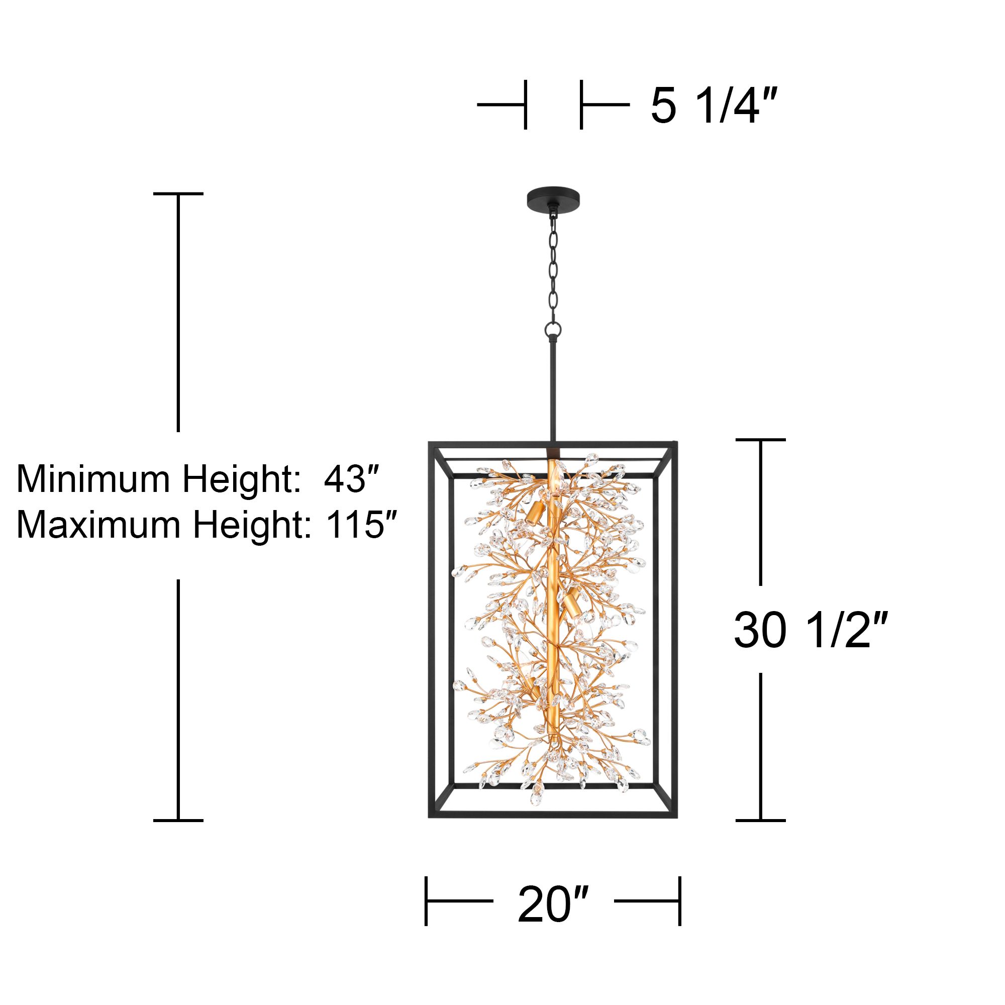 Watch A Video About the Possini Euro Carrine 20 Wide Black and Gold 6 Light Pendant