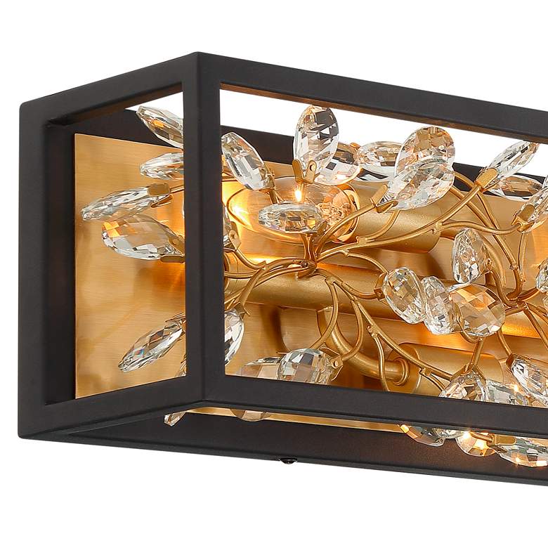 Image 3 Possini Euro Carrine 24" High Black and Gold Bath Light Set of 2 more views