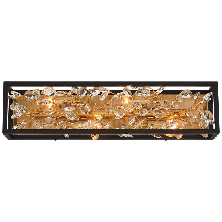 Image 5 Possini Euro Carrine 24 inch High Black and Gold Bath Light Set of 2 more views