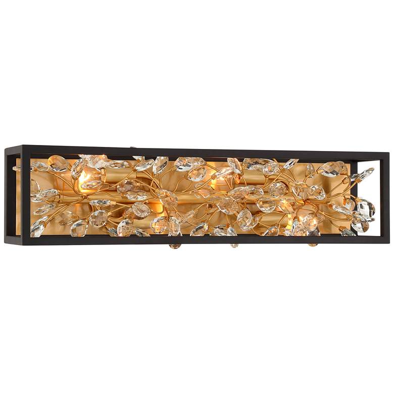Image 6 Possini Euro Carrine 24" High Black and Gold Bath Light Set of 2 more views
