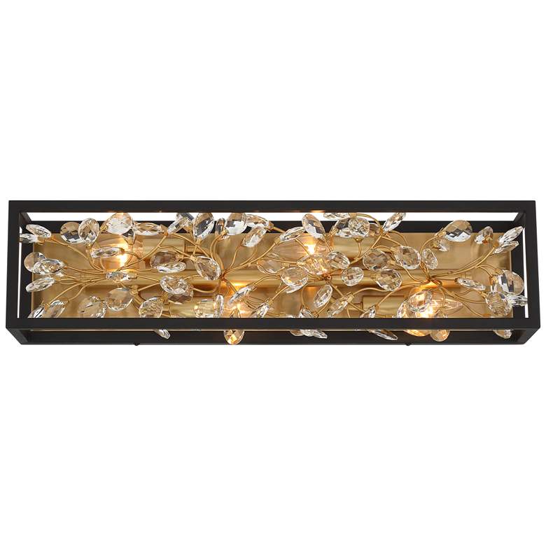 Image 6 Possini Euro Carrine 24" Wide Black and Gold Plated 4-Light Bath Light more views