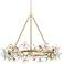 Possini Euro Carrine 31 1/2" Wide Gold and Flower Crystal Pendant