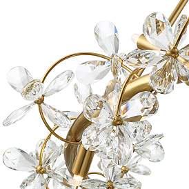 Image4 of Possini Euro Carrine 31 1/2" Wide Gold and Flower Crystal Pendant more views