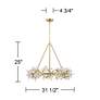 Watch A Video About the Possini Euro Carrine Gold and Flower Crystal Pendant