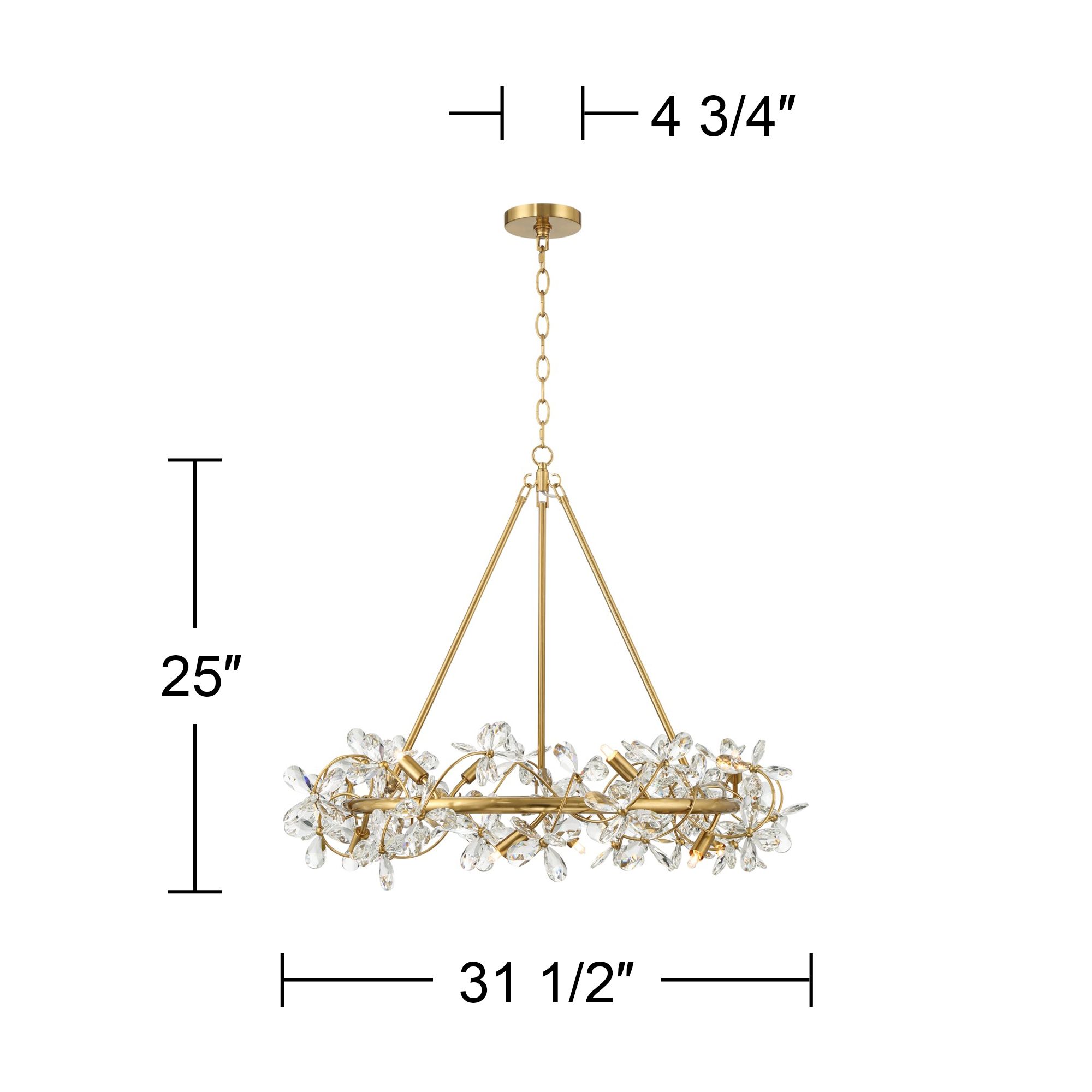Watch A Video About the Possini Euro Carrine Gold and Flower Crystal Pendant